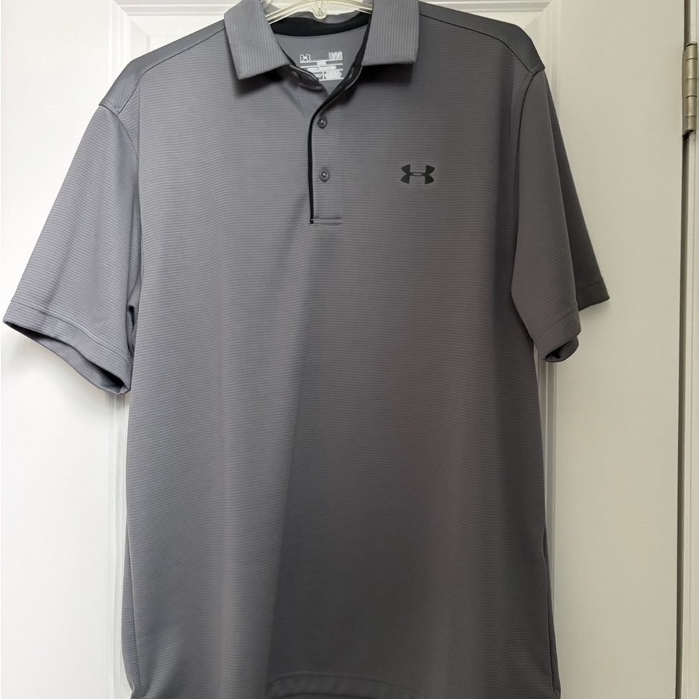 LG Men's Grey Polo Shirt with Subtle Logo